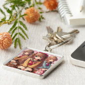 「魅惑トリオ：人形キーチェーンセット」 キーホルダー (側面)