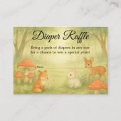 魅惑トーストイレベビーシャワーおむつラッフルカード エンクロージャーカード (正面)