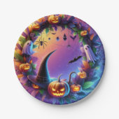 魅惑ハロウィーン夕べ-フェスティバル紙プレート ペーパープレート (正面)