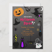 魅惑ハロウィーン招待状カード 招待状 (正面)