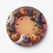 魅惑ハロウィーン祭りリース ペーパープレート (正面)