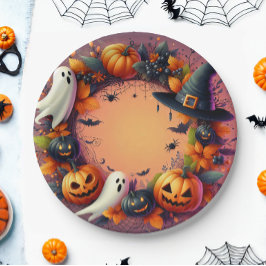 魅惑ハロウィーン祭りリース ペーパープレート