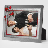 魅惑バラ結婚の歯垢 フォトプラーク (側面)