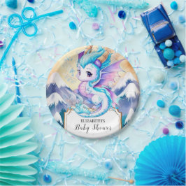 魅惑パステルドラゴンベビーシャワー ペーパープレート