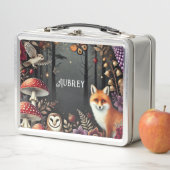 魅惑パーソナライズされたの森の森林動物 メタルランチボックス (インサイチュ)