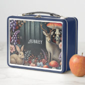 魅惑パーソナライズされたの森の森林動物 メタルランチボックス (インサイチュ)