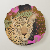 魅惑ヒョウ ラウンドクッション (裏面)