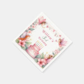 魅惑ピンクフェアリー園 – 誕生日 スタンダードカクテルナプキン (角)