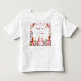 魅惑ピンクフェアリー園 – 誕生日 トドラーTシャツ