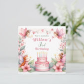 魅惑ピンクフェアリー園 – 誕生日 招待状 (スタンド正面)