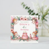 魅惑ピンクフェアリー園 – 誕生日 招待状 (スタンド正面)