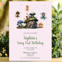 魅惑ピンクフェアリー最初の誕生日キノコ