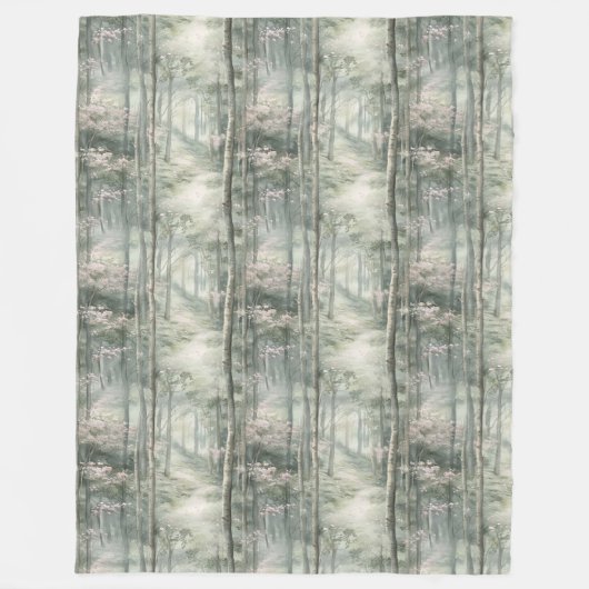 魅惑ピンクフローラ園 フリースブランケット (正面)