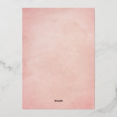 魅惑ピンクローズ金ゴールド童話テーマ 箔シーズンカード (裏面)