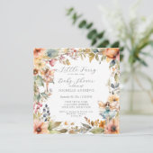 魅惑フェアリー秋フローラデイジーガールベイビーシャワー 招待状 (スタンド正面)