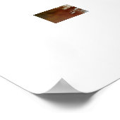 魅惑フランスの城水彩画ポスター ポスター (角)