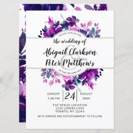 魅惑フローラバイオレットウォーターリース結婚ズ 招待状