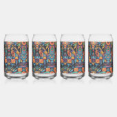 魅惑ブルー「エポカル対称性」缶ガラスセット ガラス缶 (左)