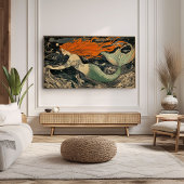 魅惑マーメイドイラストレーション ポスター