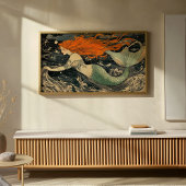 魅惑マーメイドイラストレーション ポスター