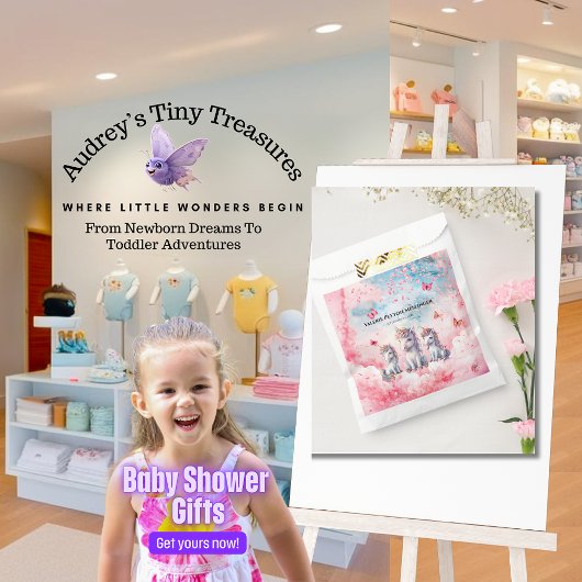 魅惑ユニコーンベイビーシャワーバッグ フェイバーバッグ