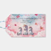 魅惑ユニコーンベビーシャワーメッセージカード ギフトタグ (裏面横)