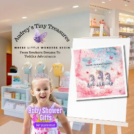 魅惑ユニコーンベビーシャワー紙ナプキンス スタンダードカクテルナプキン