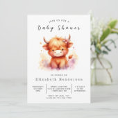 魅惑ユニーク納車牛の赤ちゃんシャワー 招待状 (スタンド正面)