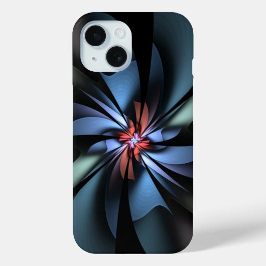 魅惑ライトブルー抽象芸術 Case-Mate iPhoneケース (裏面)