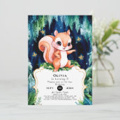 魅惑リスカラフルレル誕生日 招待状 (スタンド正面)