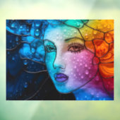 魅惑レディ顔ステンドグラス3Dアルコールインキ ウィンドウサイン (シート3)