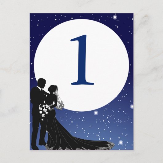 魅惑夕べ結婚ナイトタイムズテーブルカード ポストカード (正面)