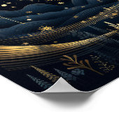 魅惑白熱［赤熱］光を放つの蛍とキラキラする星 ポスター (角)