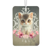 魅惑的でフワフワの子猫 カーエアーフレッシュナー (裏面)