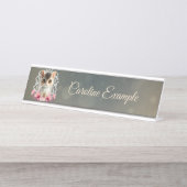 魅惑的でフワフワの子猫 デスクネームプレート (正面)