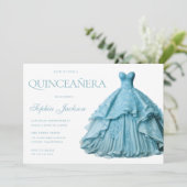 魅惑的なほこりっぽいブルードレスガウンキンセアニェラ 招待状 (スタンド正面)