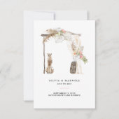 魅惑的なアフリカのサファリの結婚式の日付を保存 (正面)