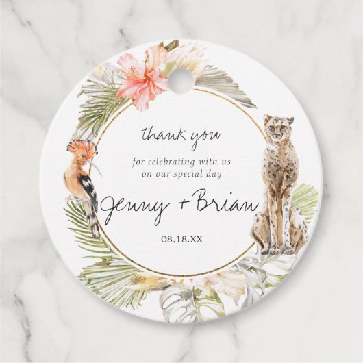 魅惑的なアフリカサファリ |さん結婚ありがとう フェイバータグ (正面)