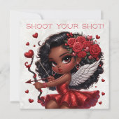 魅惑的なアフリカ系アメリカ人のキュピッド・バレンタインデー (正面)