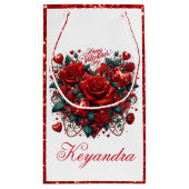 魅惑的なアフリカ系アメリカ人のキューピッド スモールペーパーバッグ (裏面)