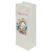 魅惑的なイースター卵パターン ワインギフトバッグ (裏面アングル)