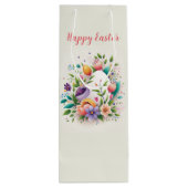 魅惑的なイースター卵パターン ワインギフトバッグ (裏面)