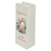 魅惑的なイースター卵パターン ワインギフトバッグ (正面アングル)