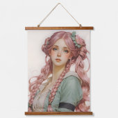 魅惑的なウッドランドの夢 | 美しいと恋愛 吊り下げ型タペストリー (正面)