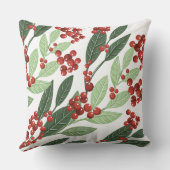 魅惑的なエバーグリーンエレガンスクリスマス クッション (裏面)