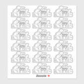 魅惑的なエバーグリーンエレガンスクリスマス シール (シート)