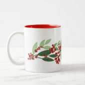 魅惑的なエバーグリーンエレガンスクリスマス ツートーンマグカップ (左)