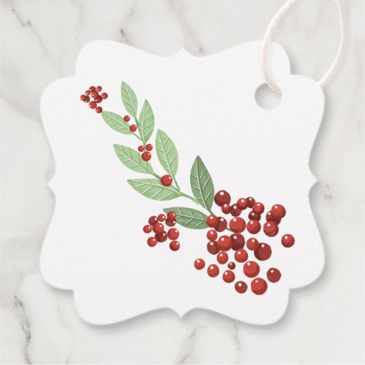 魅惑的なエバーグリーンエレガンスクリスマス フェイバータグ (裏面)