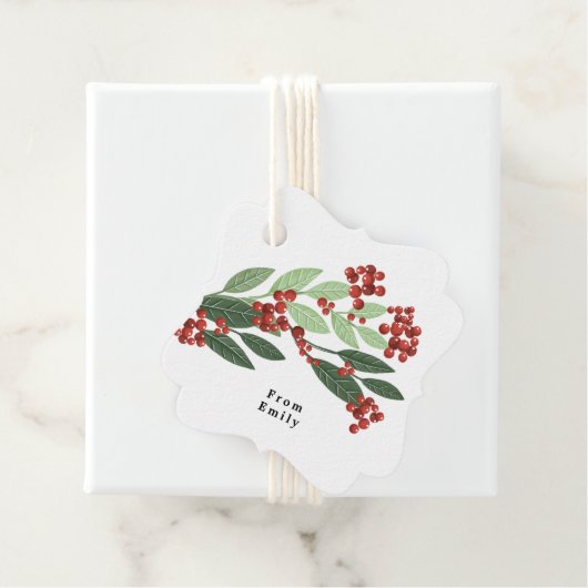 魅惑的なエバーグリーンエレガンスクリスマス フェイバータグ (インサイチュ)