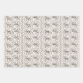 魅惑的なエバーグリーンエレガンスクリスマス ラッピングペーパーシート (正面)